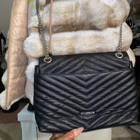 Rebecca Minkoff black leather quilted bag - Picture 14 of 15